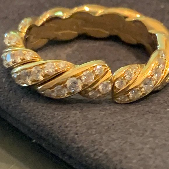 SOLD     David Yurman 18k Diamond Band - Picture 4 of 11